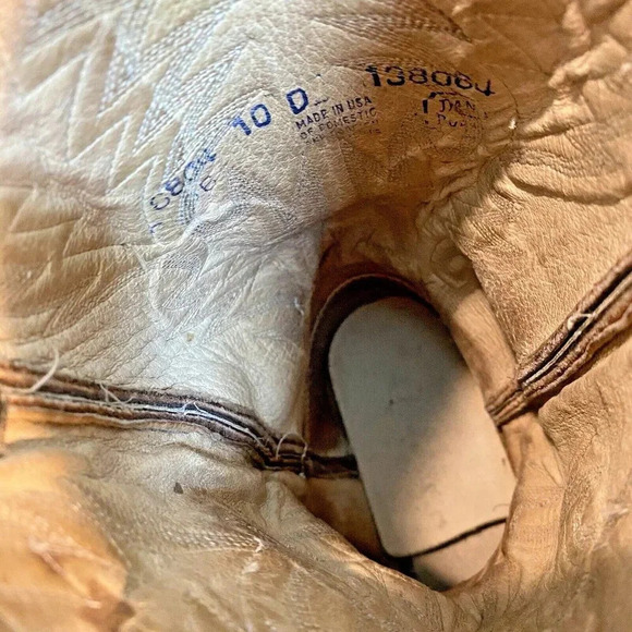 Dan Post Brown Leather Western Cowboy Boots Men's Size 10D - Picture 14 of 15